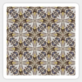 Steampunk wood and metallic pattern Sticker